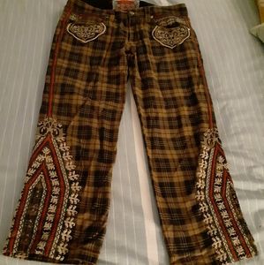 BIYA Johnny Was 2 10 10 5 Embroidered Boho Pants 4
